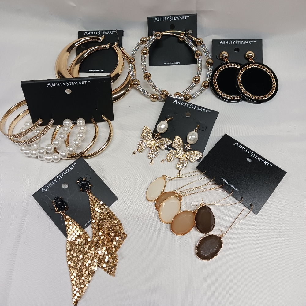 NWT 11 pair of assorted earrings by Ashley Stewart